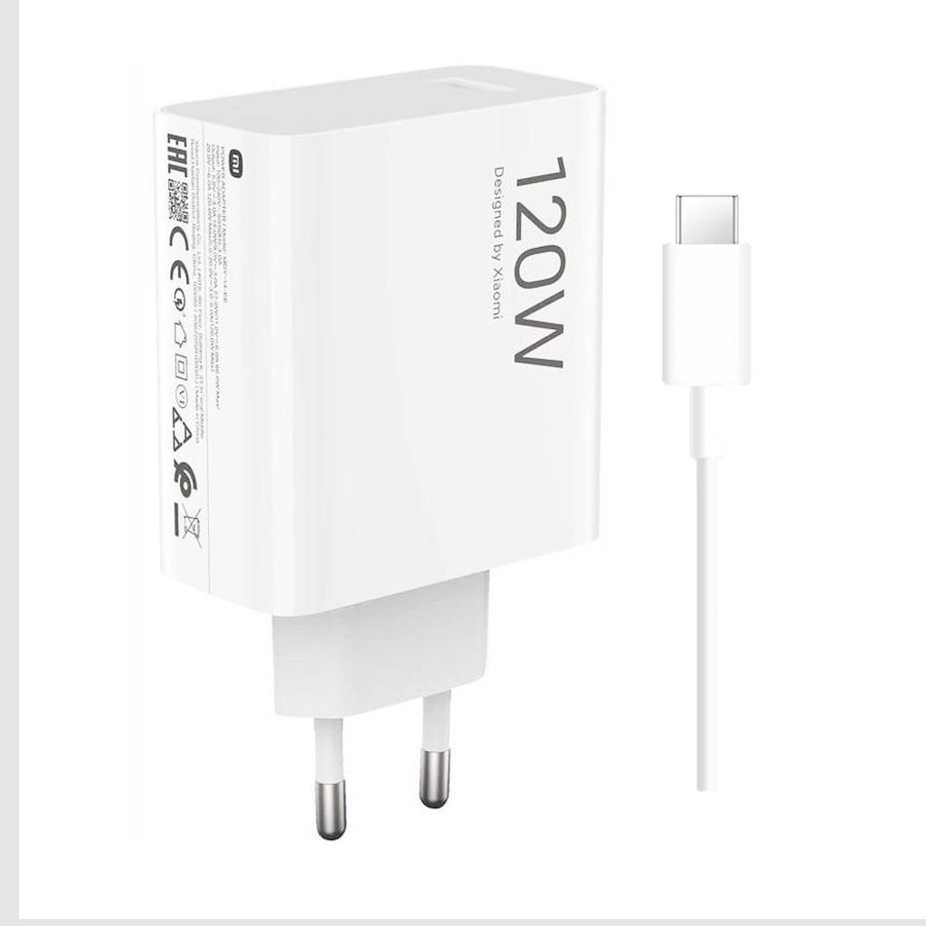 Xiaomi USB-A 120W 6A Netzladegerät mit USB-C Kabel - weiß Produktbild 