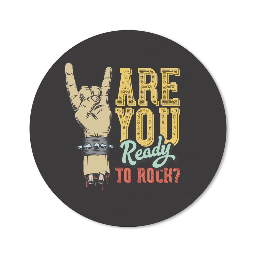 MuchoWow Mauspad Mousepad Armband - Rock - Vintage 30x30 cm - Mousepads - Maus Mat - Pad - Mausunterlage - Tischunterlage - Schreibtischmatten