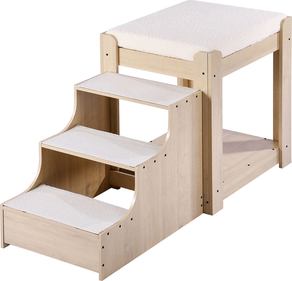 SucceBuy-Etagenbett für Haustiere mit Treppe, das eine Produktbild 