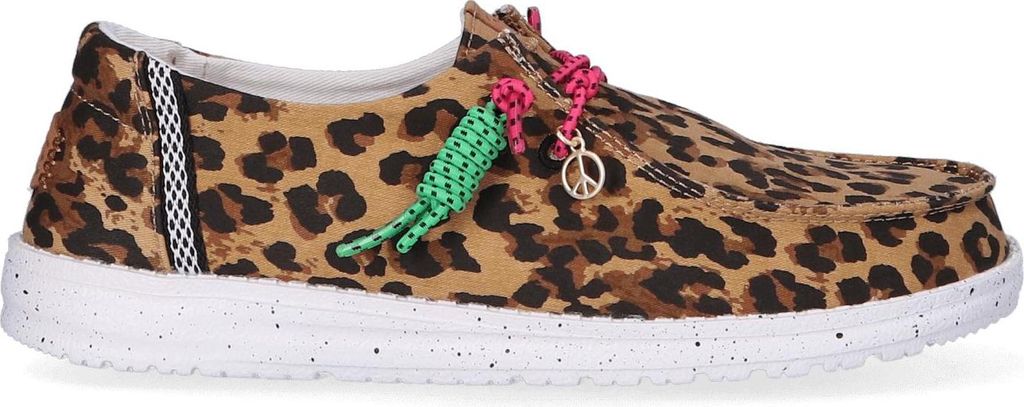 HEYDUDE Wendy Getaway Lace Damen Halbschuhe Leopard Größe 43