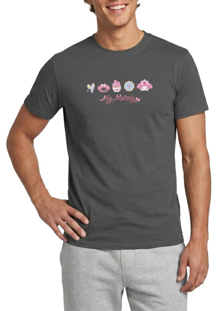 Spreadshirt My Melody Mit Flat Und Gebäckstücken Männer T-Shirt, M, Anthrazit