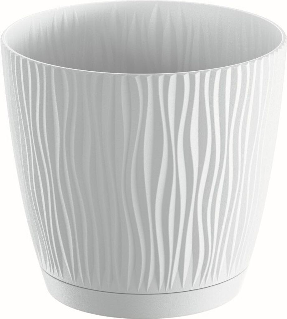 Prosperplast Blumentopf Classic Cover, Kunststoff, Weiß, Produktbild 