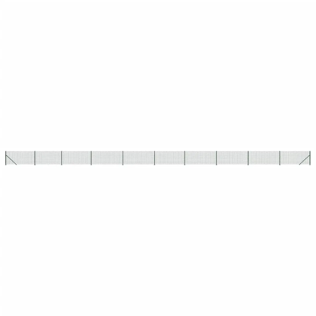 The Living Store recinzione in rete metallica con flangia a terra verde 0,8x25 m