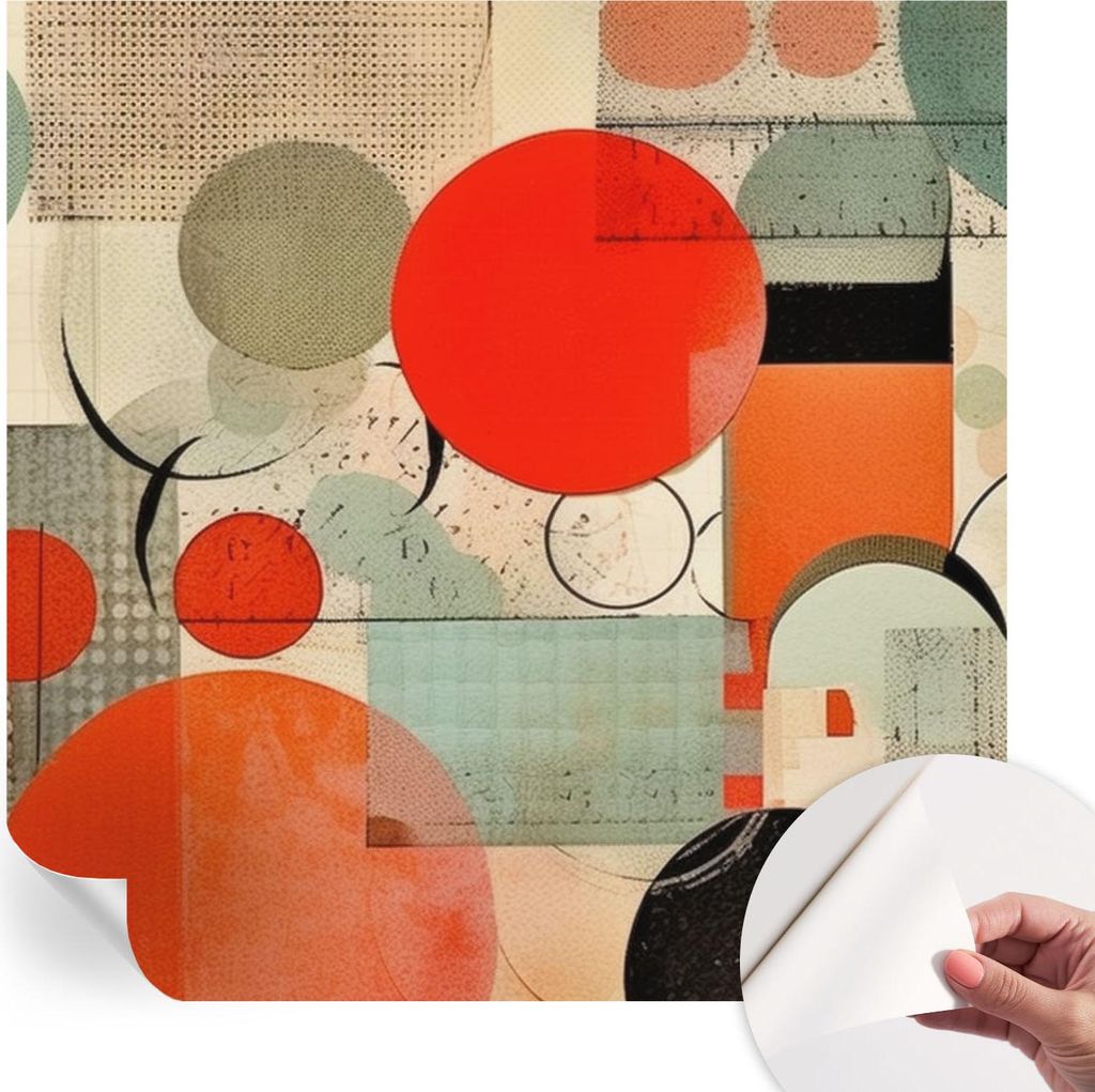Selbstklebende Wandtapete - Dekorative Tapete für Wohnzimmer - Klebefolie für Wandbilder - Tapetenfolie für Wanddekoration - 250x250 cm - Farben...