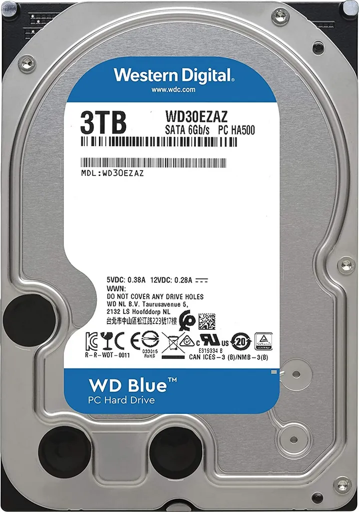 WD Blue 3 To Disque Dur Silencieux WD30EZAZ 256 Mo Cache Haute Densité