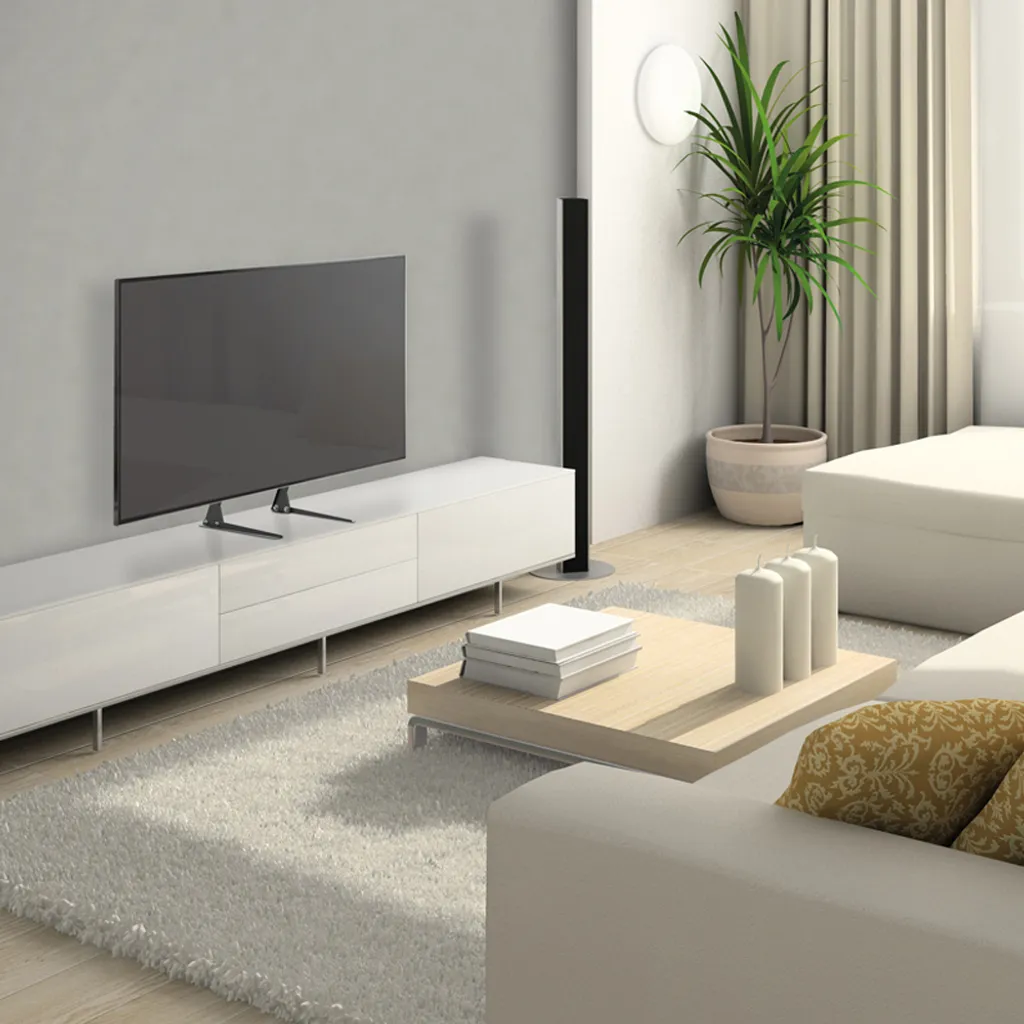 Support TV de Table Universel Noir Réglable pour Écran 81 cm à 178 cm - 9