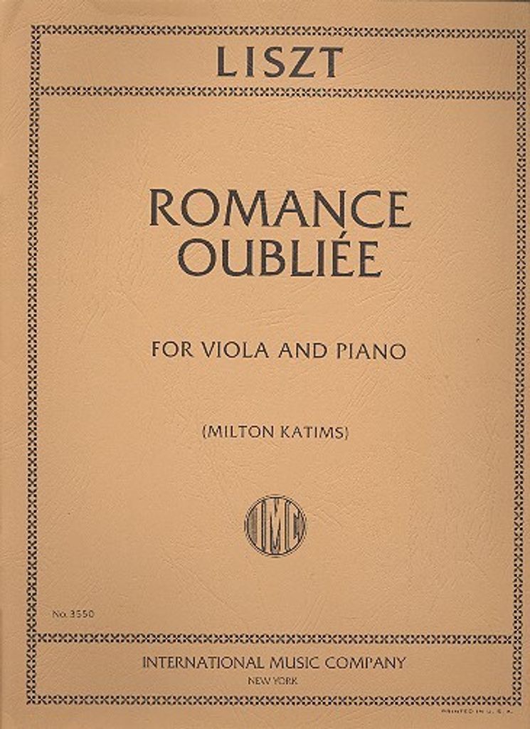 Romance Oubliée for viola and piano