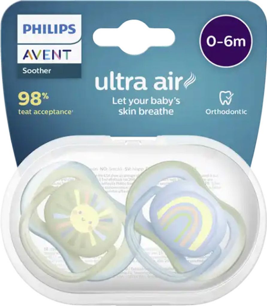 Avent Silikon Schnuller Ultra Air 0-6 Monate Produktbild 