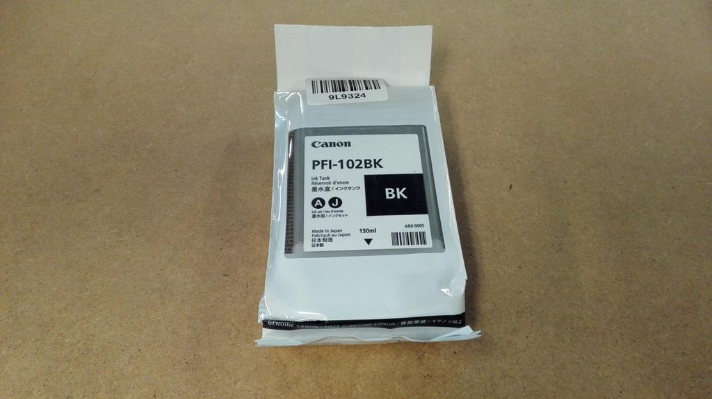 Canon PFI-102BK, Schwarz, Tinte auf Pigmentbasis, 130 ml Produktbild 