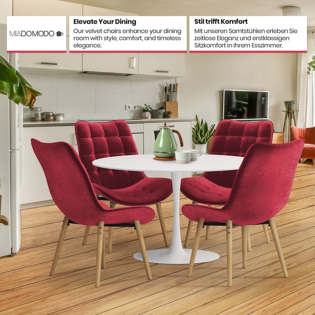 MIADOMODO® Esszimmerstühle - Farbwahl, 2/4/6/8 Set, Produktbild 6