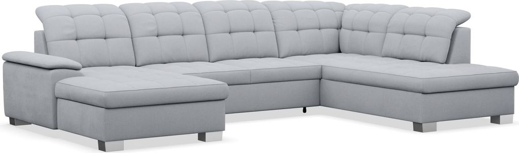 Selsey Jamaal - Wohnlandschaft mit Schlaffunktion und Stauraum, linksseitig, hellgrau