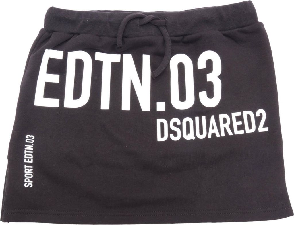 7572AH gonna felpa bimba DSQUARED2 black skirt kids