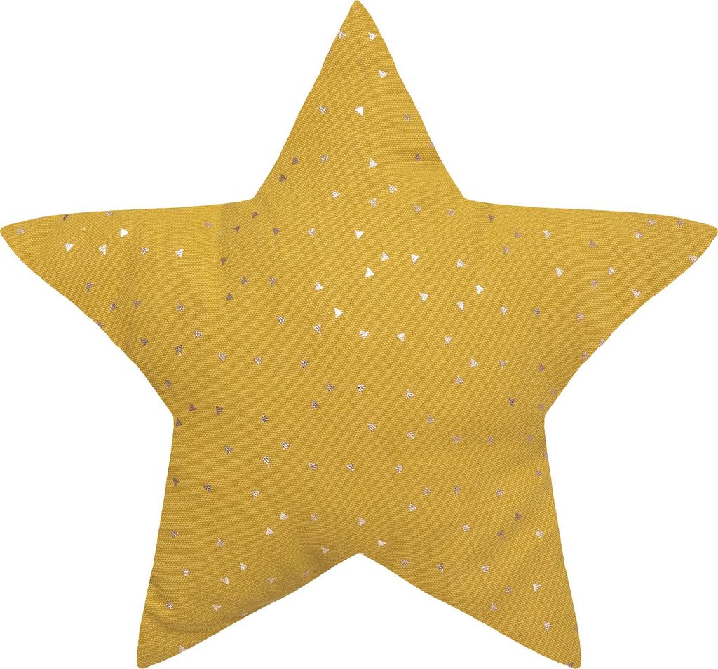 Kinderkissen "berlingot" stern senfgelb 40x40cm - Atmosphera créateur d'intérieur
