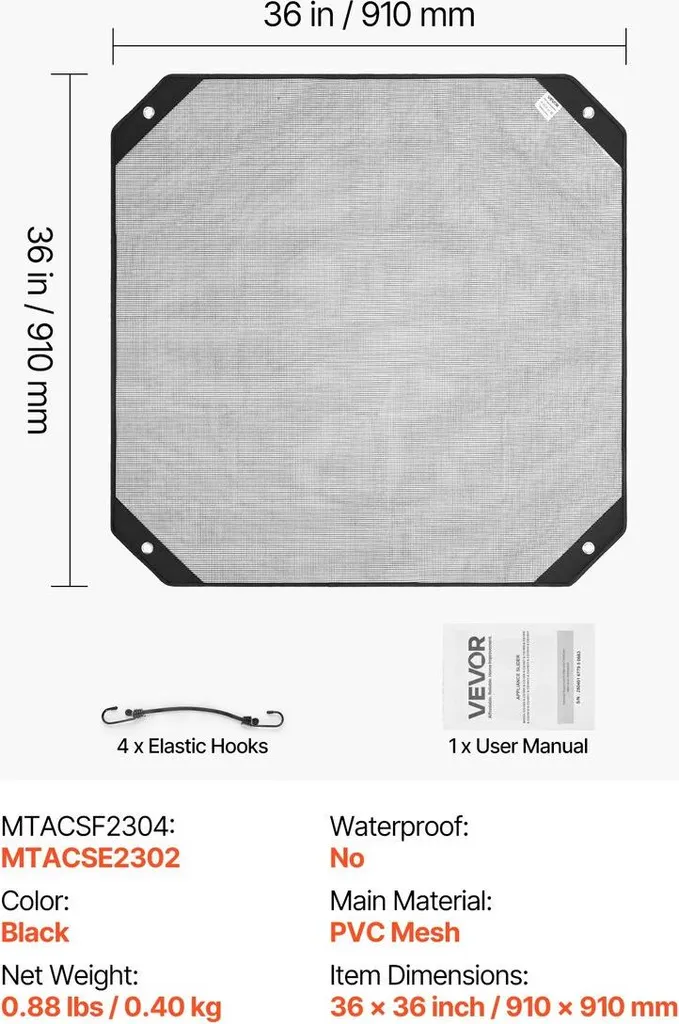Copertura Per Condizionatore Esterno Xeeol Defender - Rete Universale, 91x91 Cm, Protezione Antipioggia E Detriti - 4