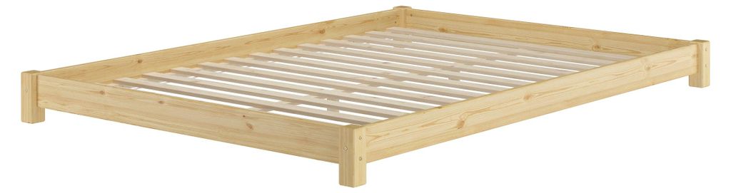 Flaches Futon-Doppelbett Bodenbett  Niedrigbett 140x200 Produktbild 