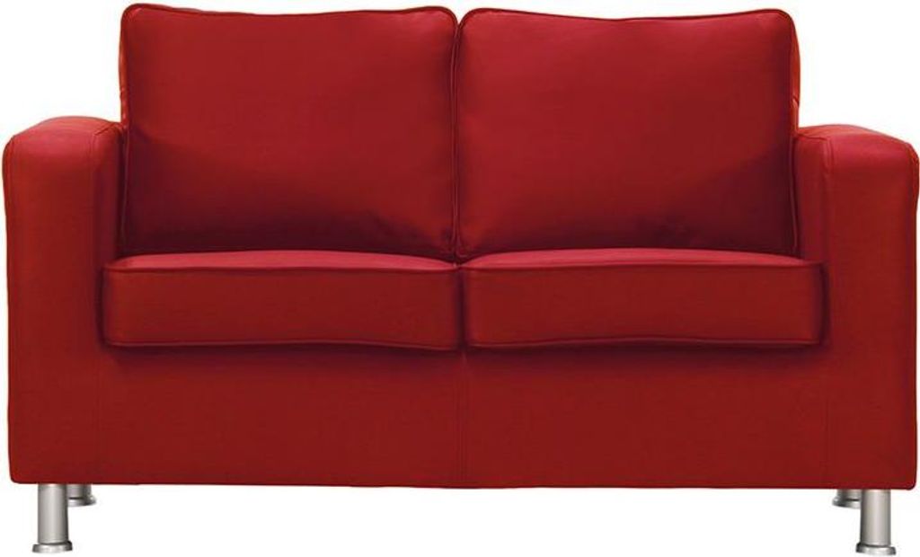 Zweisitzer-Sofa aus Ökoleder London-Margo red
