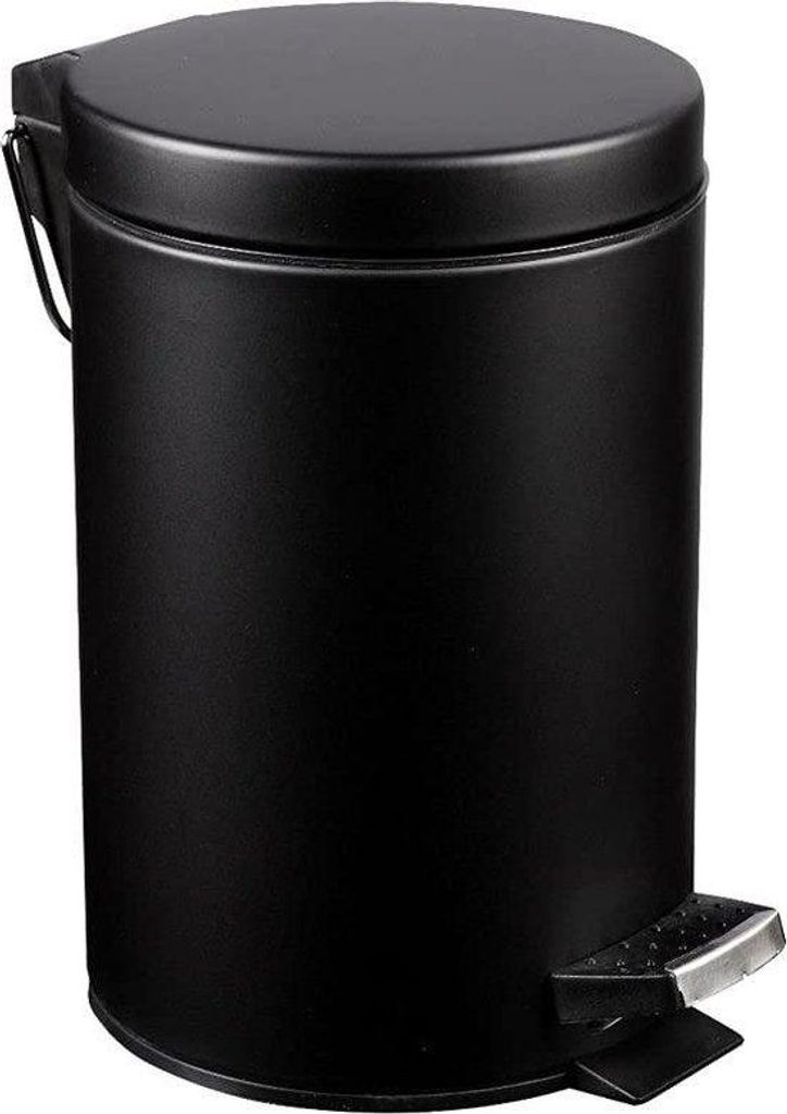 Müllbehälter 20l Ø29x44cm Edelstahl schwarz Innenbehälter