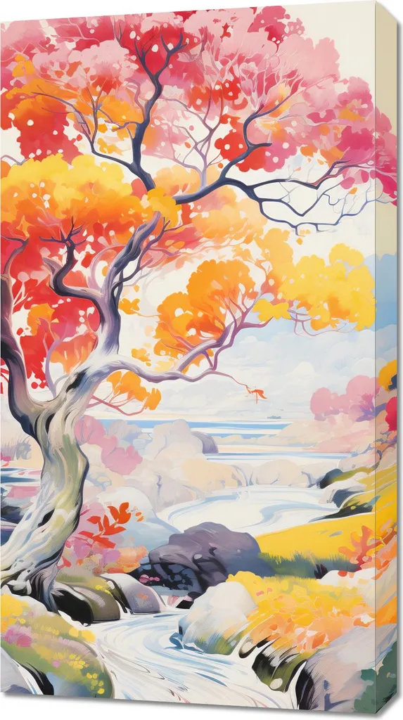 Quadro 50x90 cm Paesaggio danzante