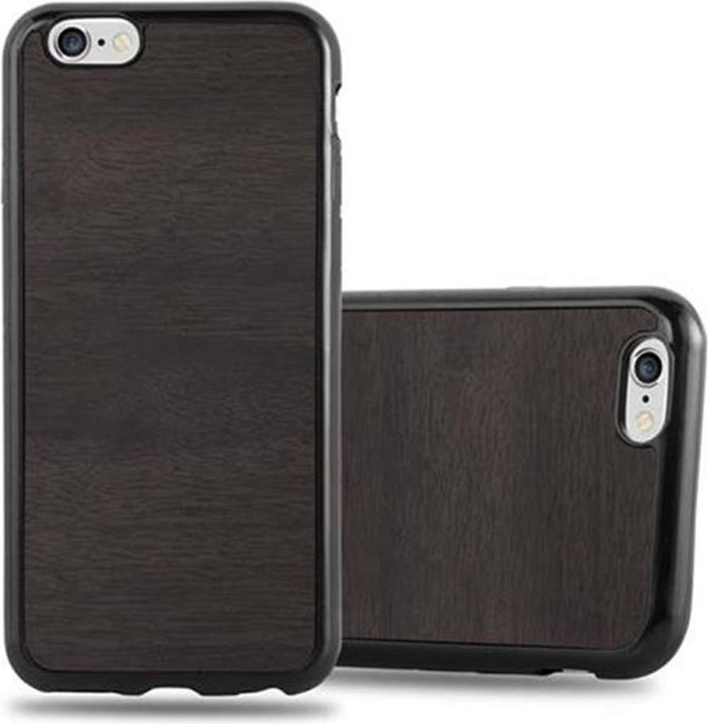 Cadorabo Handyhülle für Apple iPhone 6 / 6S in Schwarz Schutzhülle Hülle Etui Case Cover TPU Silikon