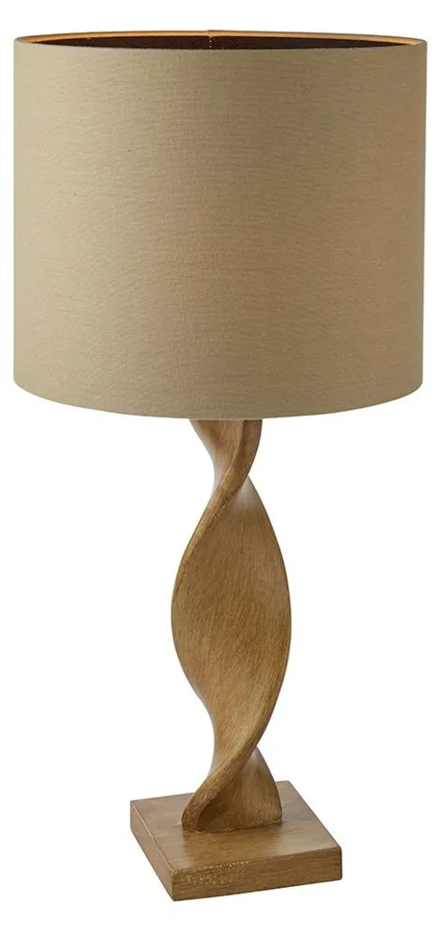 Lampe de table bois clair 68cm ABIA Endon - Finition résine et E27