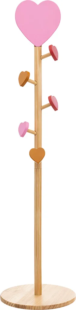 Porte-manteau Coeur Eazy Living : gain de place et rangement mural bois