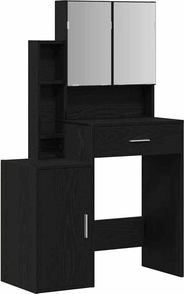 Offerta SYFAX™ Tavolo da Trucco Nero 80cm - Spedizione Veloce