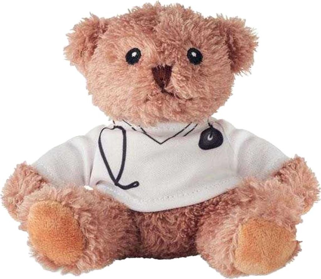 MidOcean - Arzt Plüsch Teddybär MO1932 (Einheitsgröße) (Weiß/Braun)
