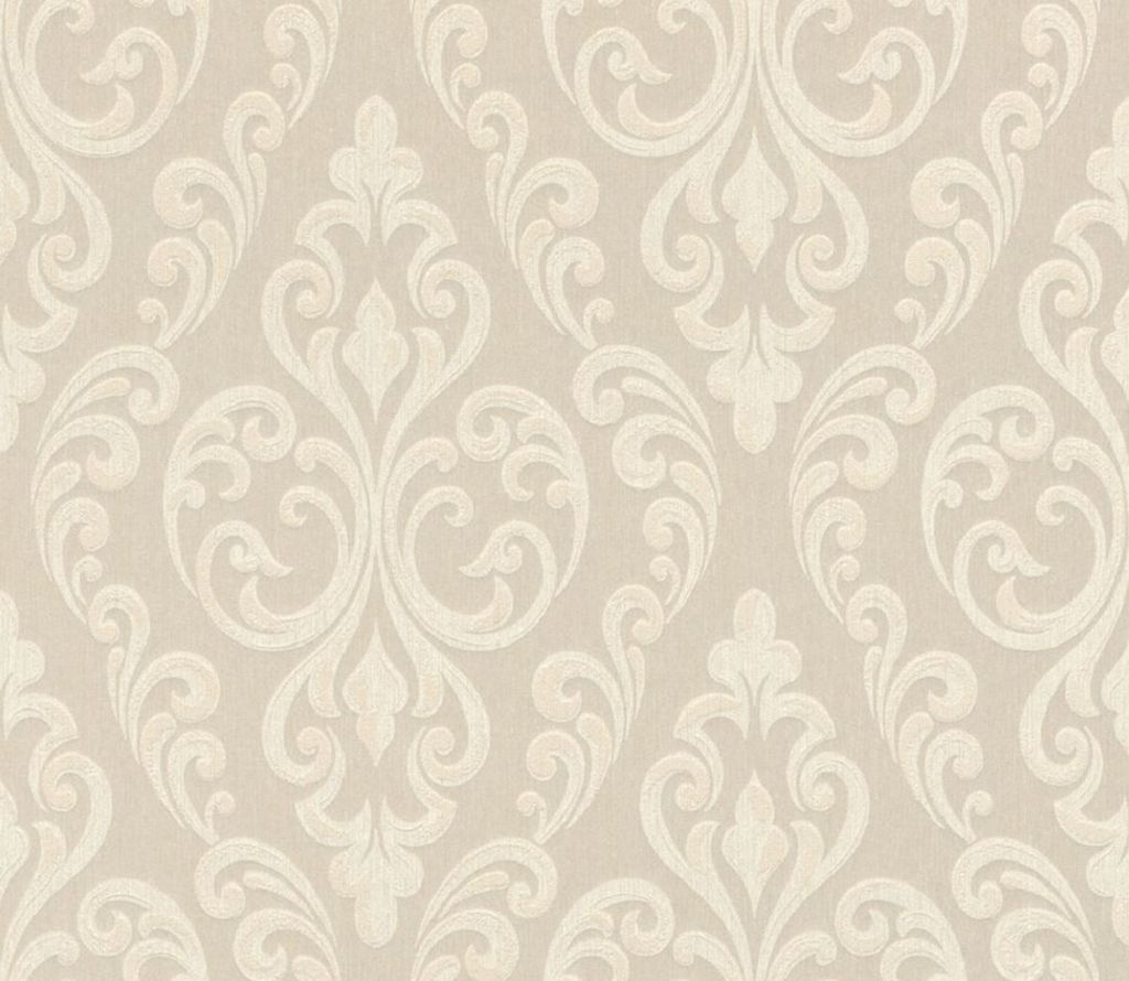 Casa Padrino Barock Textiltapete Creme / Beige 10,05 x 0,53 m - Hochwertige Wohnzimmer Tapete