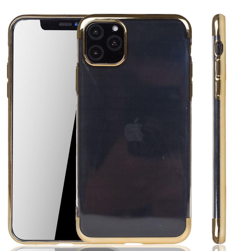 Handyhülle für Apple iPhone 11 Gold - Clear - TPU Silikon Case Backcover Schutzhülle in Transparent Gold