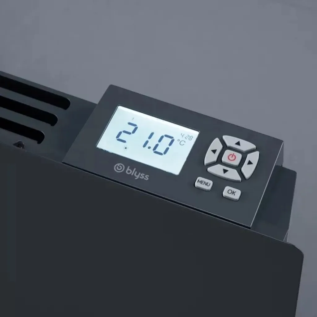 Panneau chauffant électrique mural Noir 1000W avec écran LCD tactile - 4