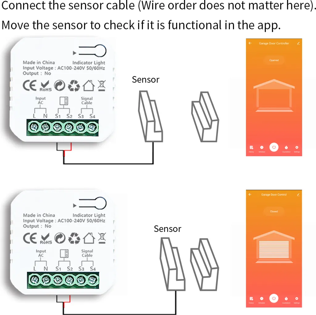 Commande de Garage Connectée Tuya ZigBee pour Accès Smartphone - 3