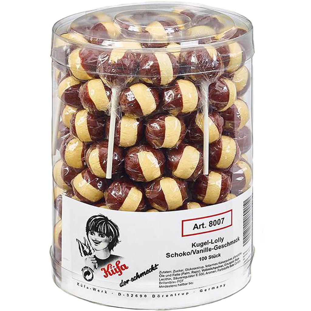 Küfa lizak kulkowy o smaku czekoladowo-waniliowym 100 sztuk Zdjęcie produktu 