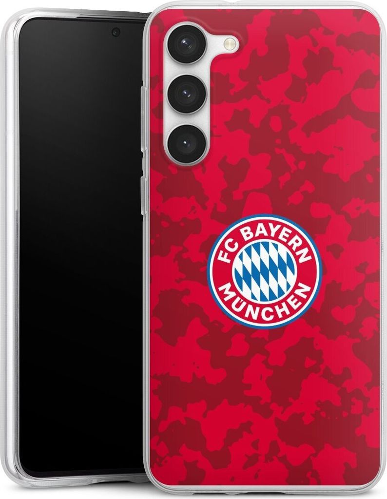DeinDesign Handyhülle für Samsung Galaxy S23+ Silikon Hülle Case Smartphone Schutzhülle FC Bayern München Camouflage FCB