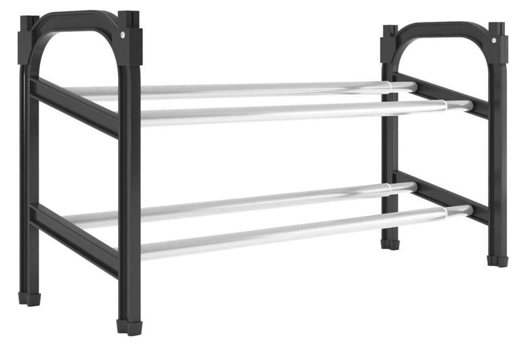 vidaXL Věšák na boty se 2 policemi, výsuvný 119x24x37 cm Obrázek produktu 