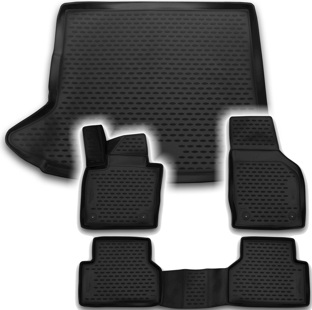 Gummi Kofferraumwanne + Fußmatten Set für Audi Q3 8U, Bj. 12/2014-