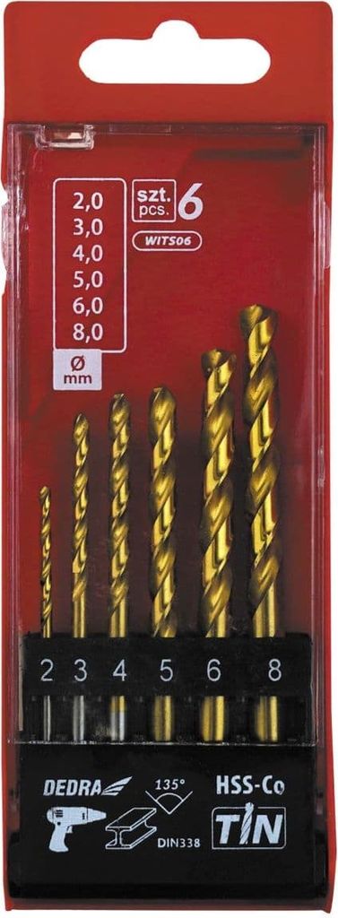 Spiralbohrer für Metall HSS+Kobalt+TiN, 135°,13x151mm,1Stk