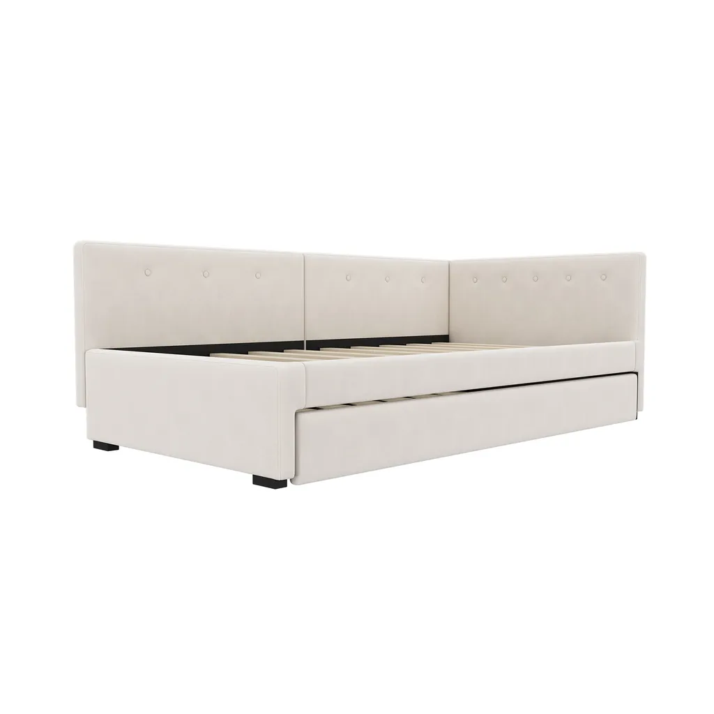 Optimisez votre espace avec le Lit de jour 90x200 cm Sweiko Beige Chic