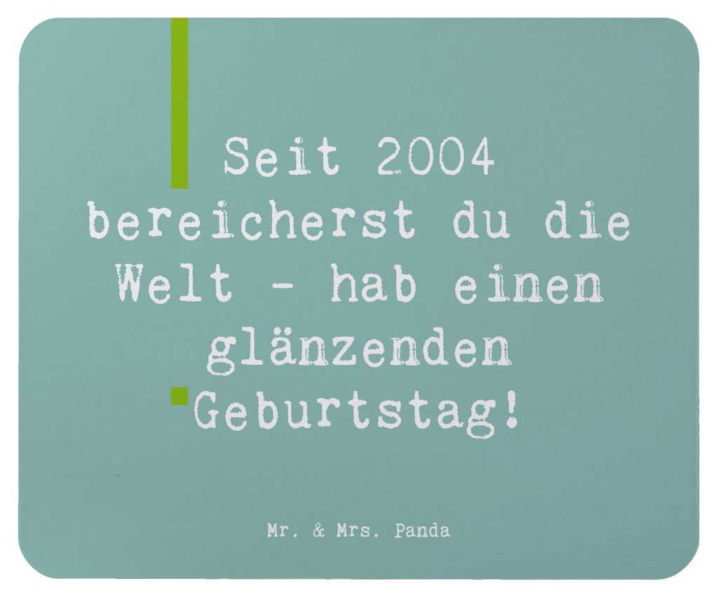 Mr. & Mrs. Panda Mousepad Spruch 2004 Geburtstag - Produktbild 