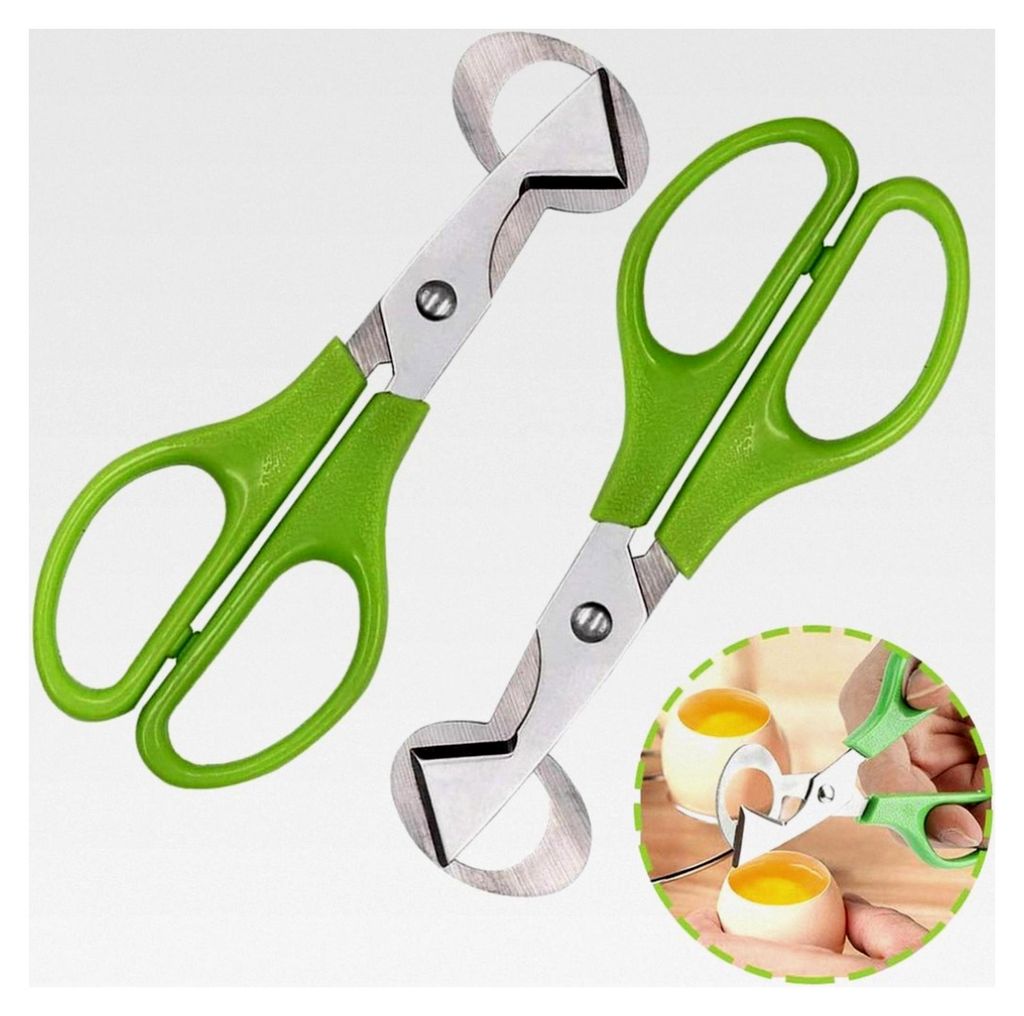 2 Stück Edelstahl Wachteleierschneider, Kleine Eierschneider, Zum Öffnen von Wachteleiern, Rostfreier Stahl Eierschalenöffner für Zuhause, Küc...
