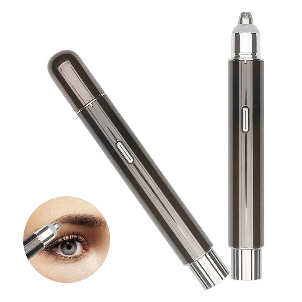 Elektrischer Augenbrauentrimmer aus Edelstahl,Präzisions-Augenbrauenrasierer USB-C Wiederaufladbar, 10.000 U/min Augenbrauenformer für Damen & He...