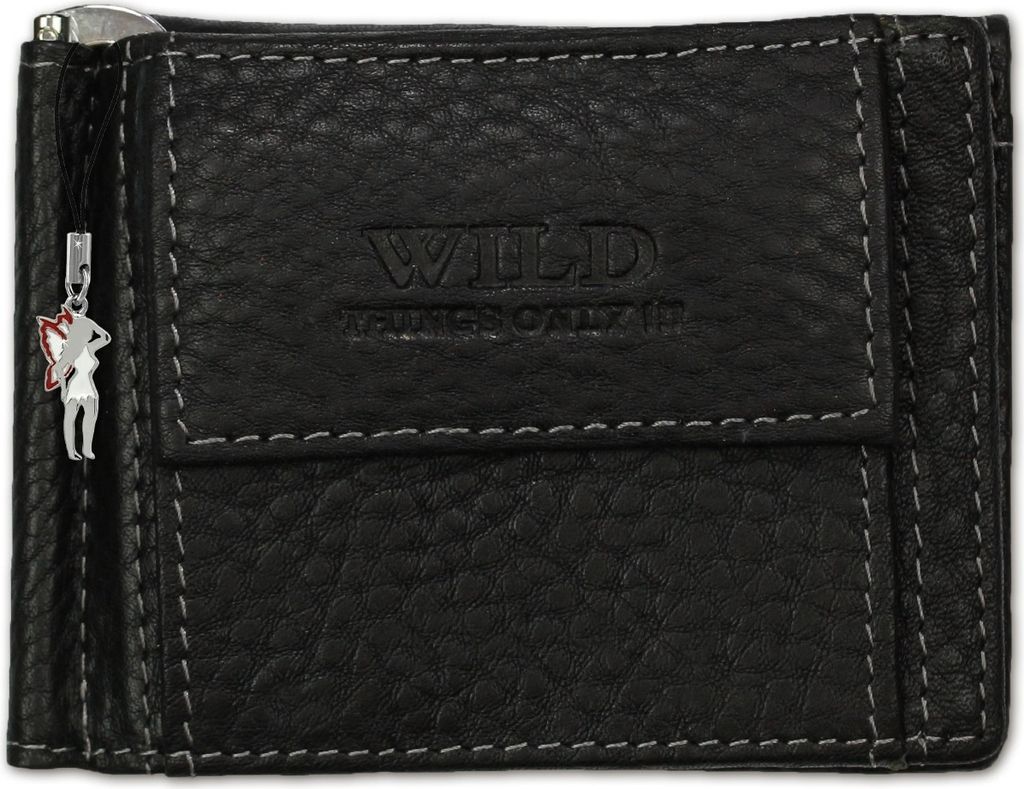 Wild Things Only Leder Herren Dollarclip schwarz RFID Schutz OPJ121S