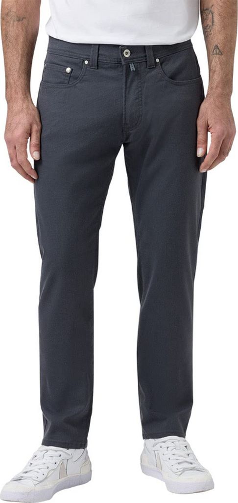Pierre Cardin Hose Lyon Tapered grau 5-Pocket einfarbig