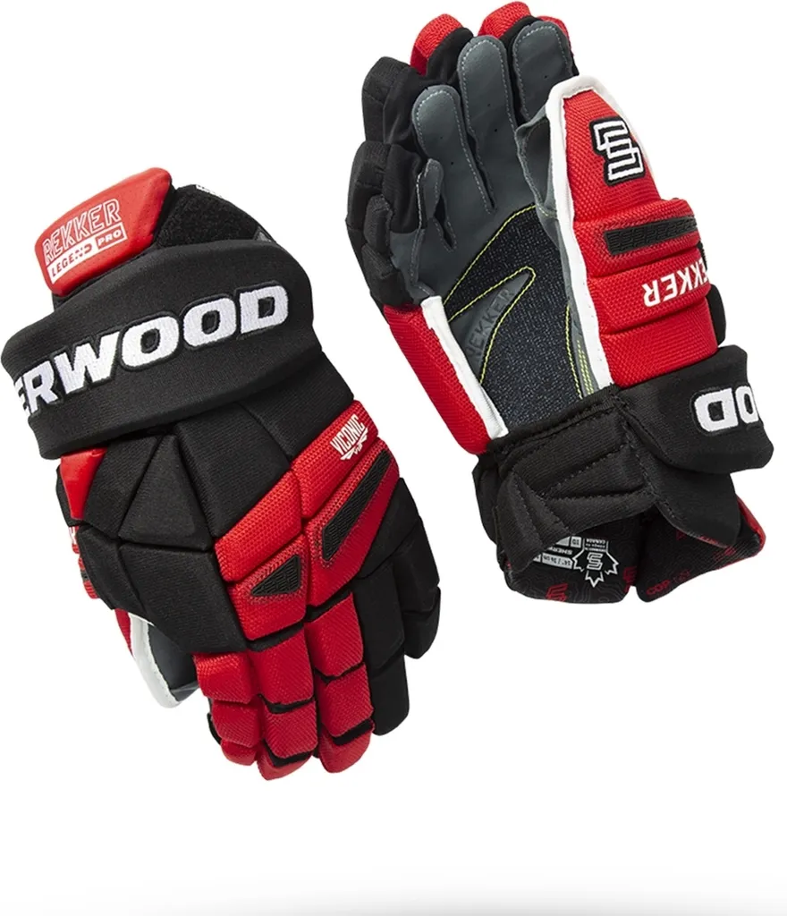 Gants Sherwood Rekker Legend Pro SR Noir et Blanc 15 Pouces Hockey