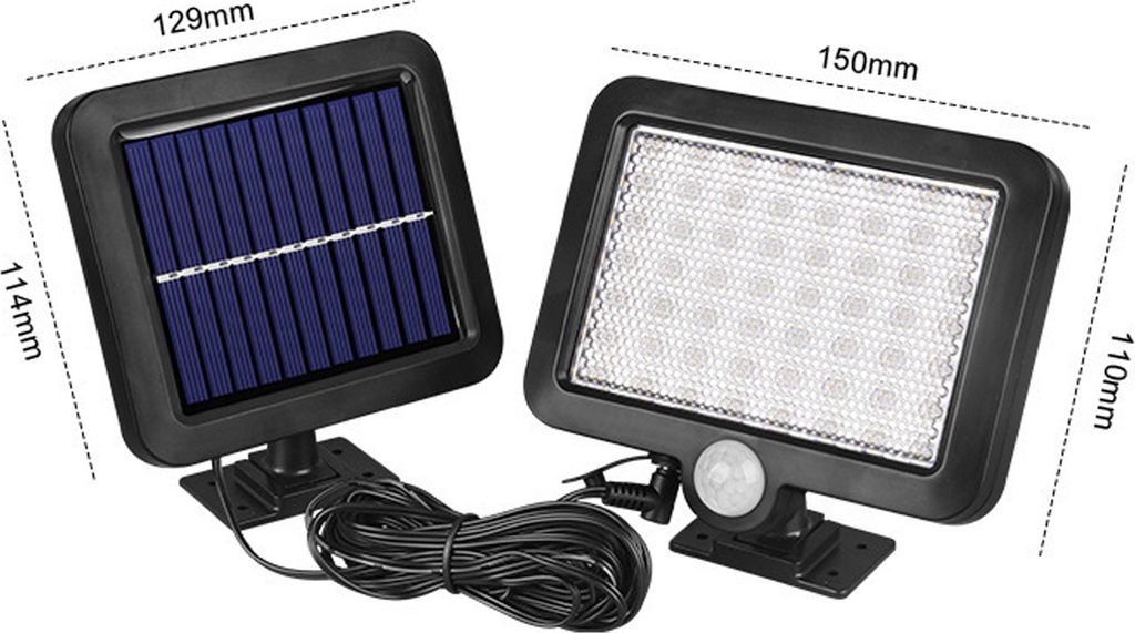 LED Solarleuchte, Außen-Wandleuchte, 56 LED Solarlampen mit Produktbild 10