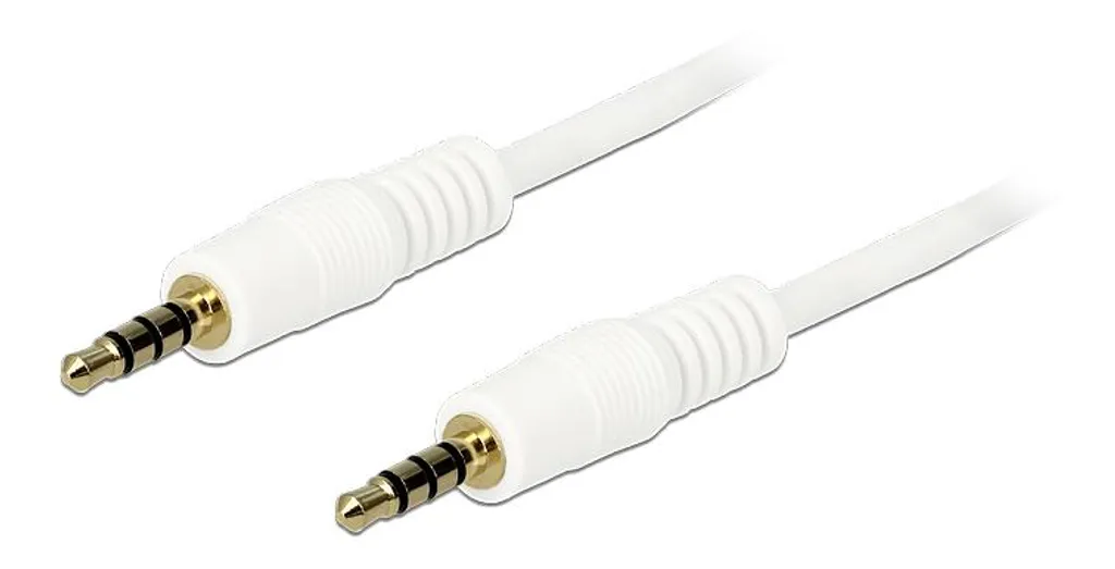 Cavo Audio Jack 3,5mm 4 Pin Bianco 3m DeLOCK | Audio High-End