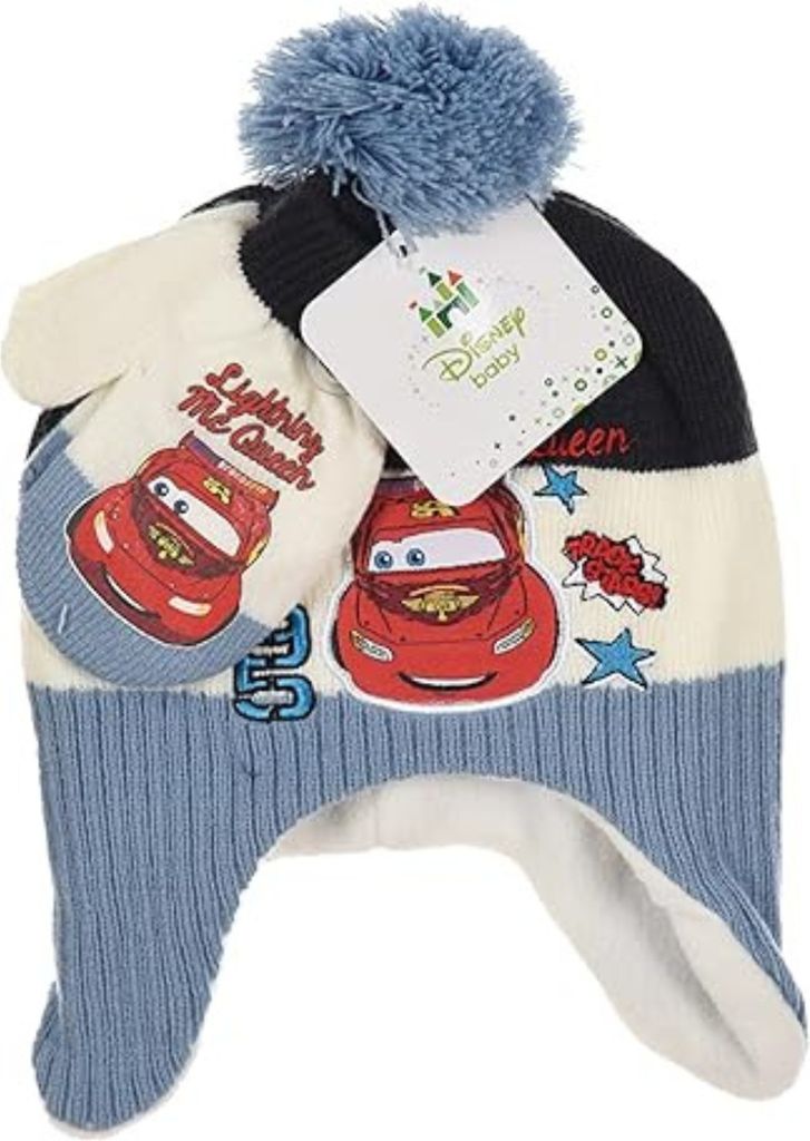 Disney Mc Queen Mütze Handschuh Set für Jungen Winter