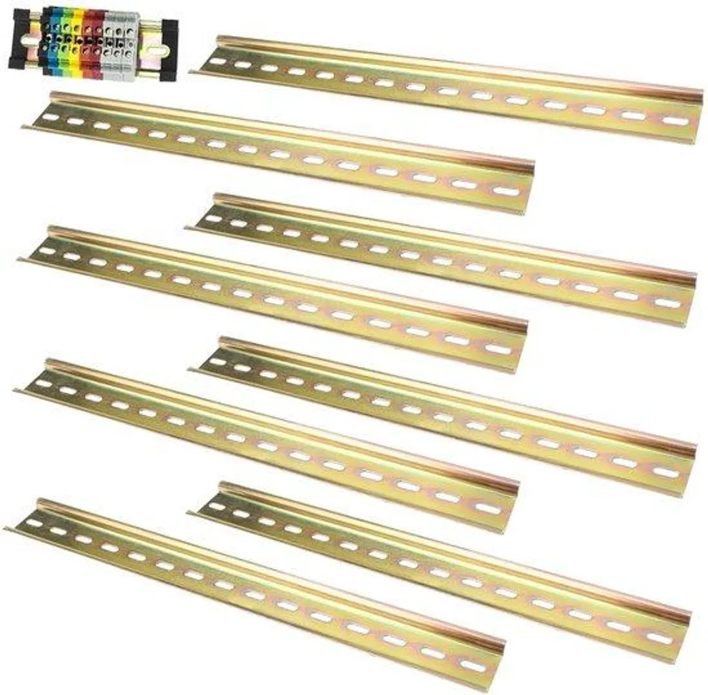 Rail DIN inox 35 cm : stop à la rouille dans votre tableau - 8 rails