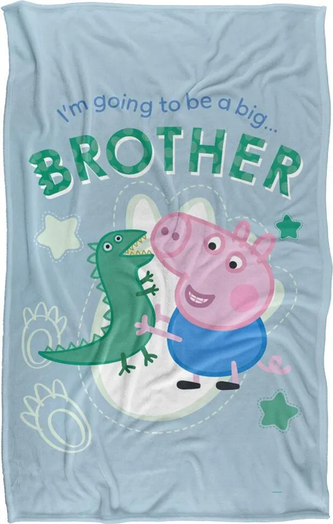 Peppa Pig Couverture Big Brother TV15197 Blanche Taille Unique Enfant