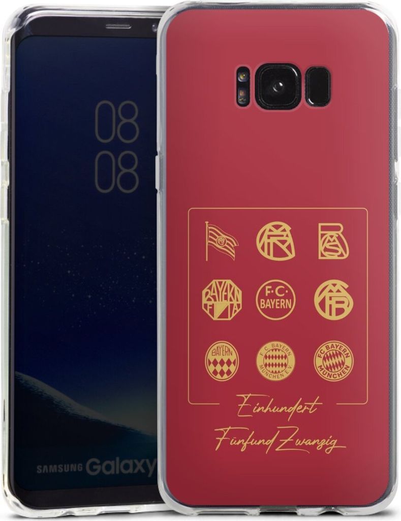 DeinDesign Handyhülle für Samsung Galaxy S8 Plus Silikon Hülle Case Smartphone Schutzhülle FC Bayern München Fanartikel FCB 125 Jahre
