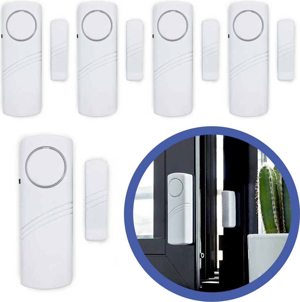 5x Türalarm Fensteralarm Alarmanlage Sirene Alarm Set Produktbild 